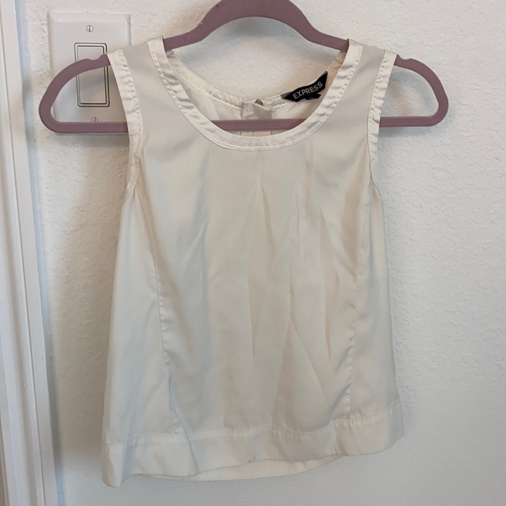 Silk white top